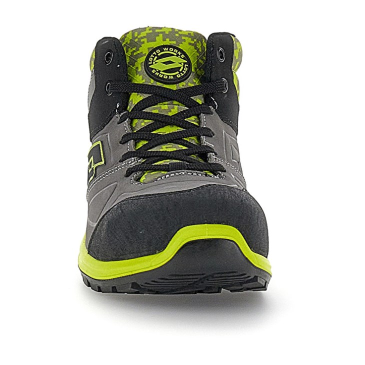 Safety Shoes Lotto Hit 200 Mid S3 Hombre Gris Negras Verde | IF256665E7