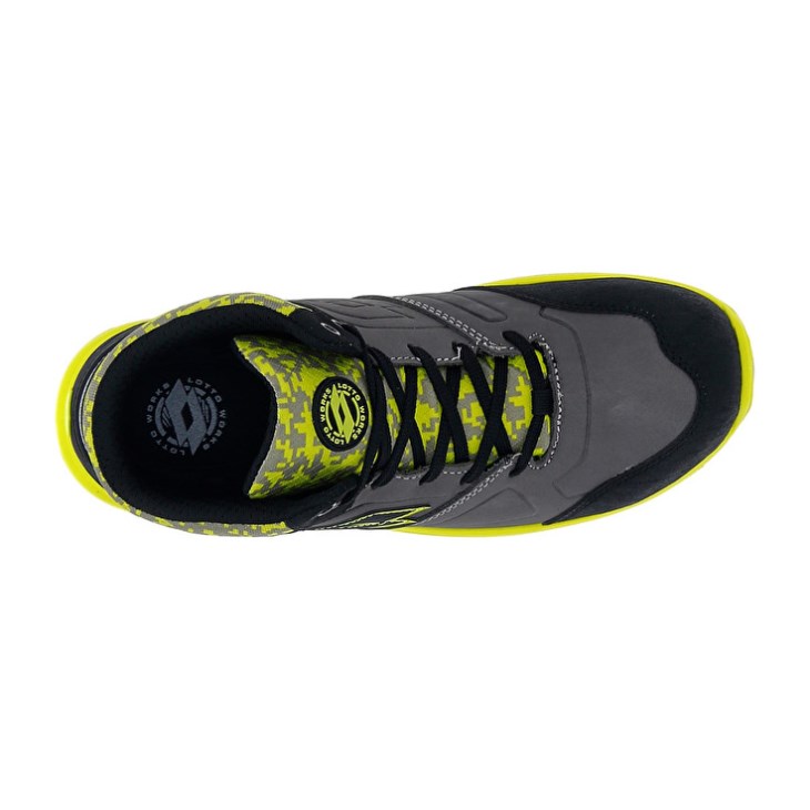 Safety Shoes Lotto Hit 200 Mid S3 Hombre Gris Negras Verde | IF256665E7