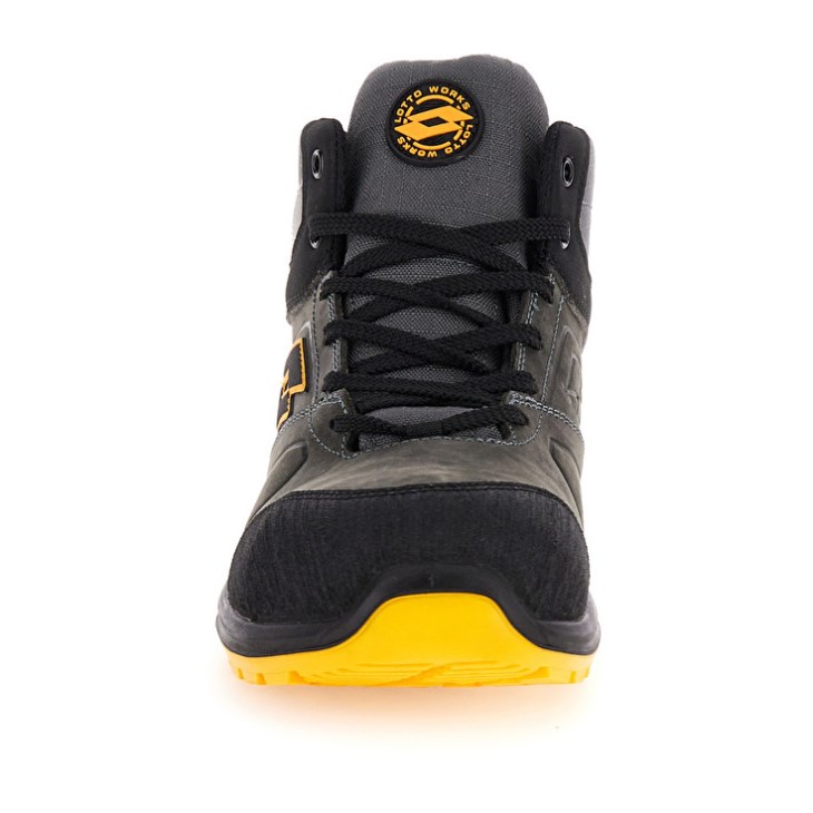 Safety Shoes Lotto Hit 250 Mid S3 SRC Wr HDRY Hombre Negras Amarillo | CI200890R4