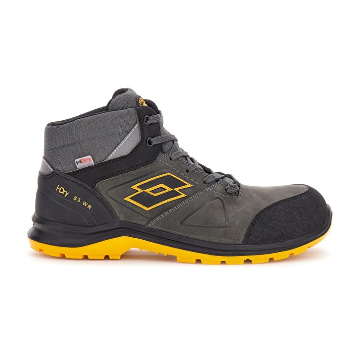 Safety Shoes Lotto Hit 250 Mid S3 SRC Wr HDRY Hombre Negras Amarillo | CI200890R4