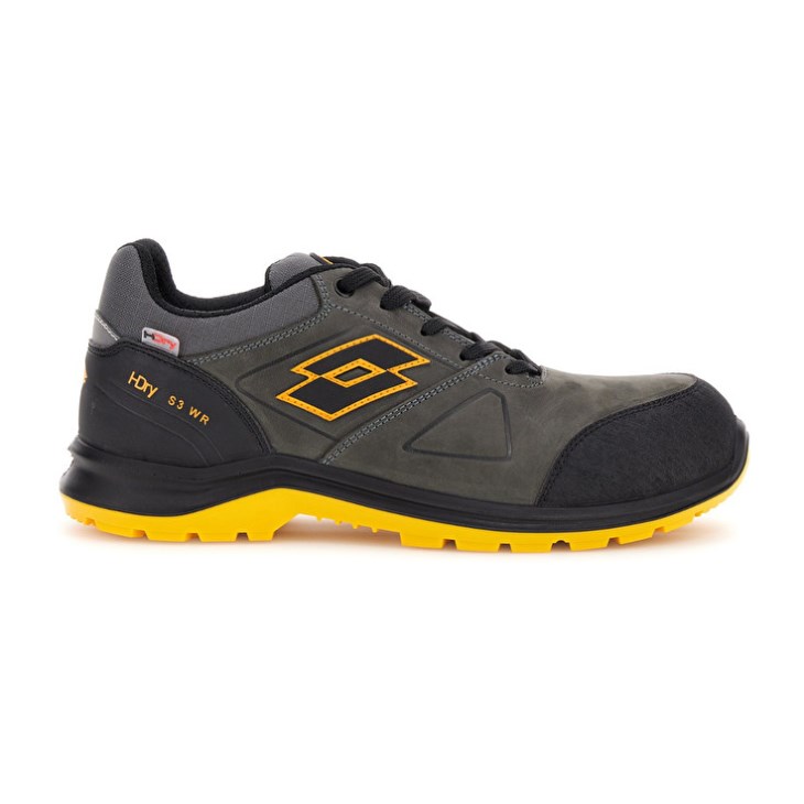 Safety Shoes Lotto Hit 250 S3 SRC Wr HDRY Hombre Gris Oscuro Amarillo | BT993339R3