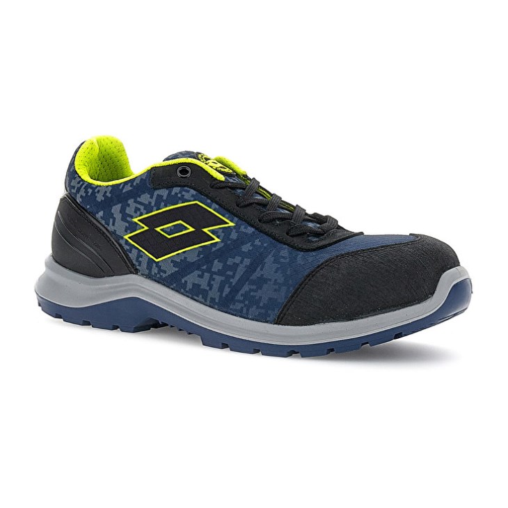 Safety Shoes Lotto Hit 400 S1P Hombre Azules Verde Negras | NZ908270Z2