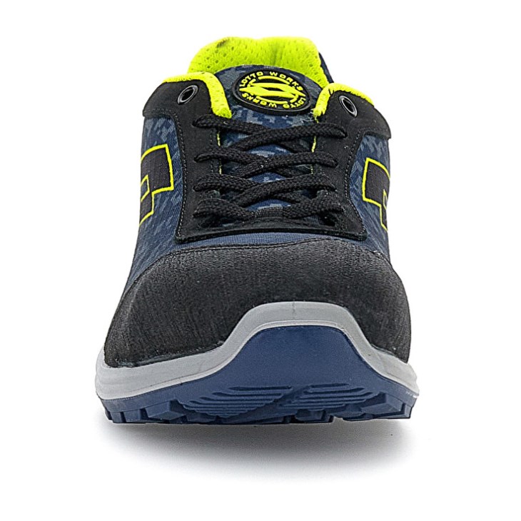 Safety Shoes Lotto Hit 400 S1P Hombre Azules Verde Negras | NZ908270Z2