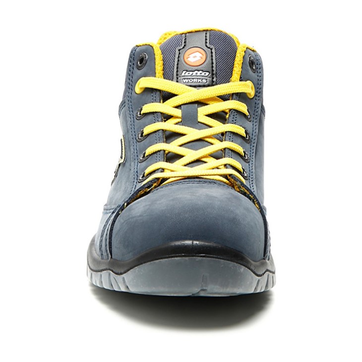 Safety Shoes Lotto Jump Mid 900 Hombre Gris Oscuro Amarillo | BJ101350X5