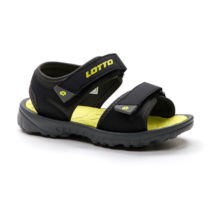 Sandalias Lotto Las Rochas 1 CL Niños Negras Amarillo | IA450715B6