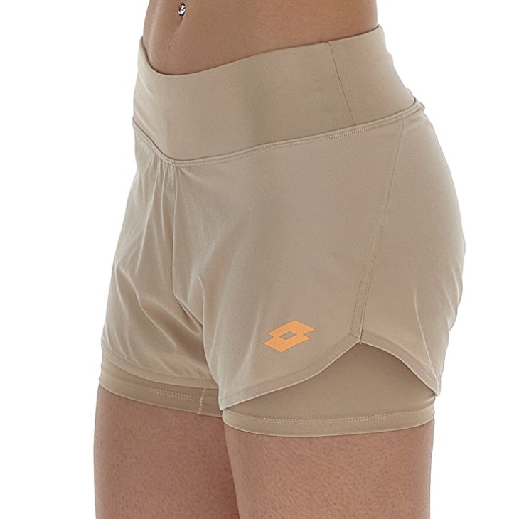 Short Lotto Tech W II D1 Mujer Beige | ZU133353Z3