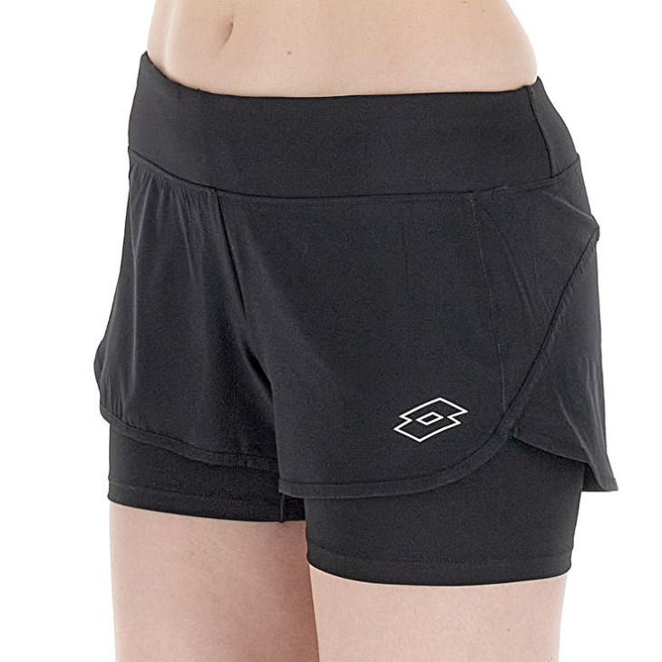 Short Lotto Tech W I D4 Mujer Negras | BJ232743Q1