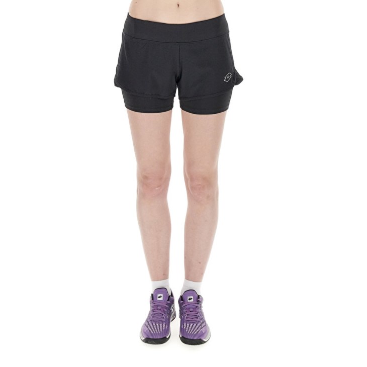 Short Lotto Tech W I D4 Mujer Negras | BJ232743Q1