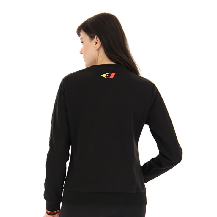 Sudadera Lotto Athletica Classic W V Crewneck RN Mujer Negras | XP204170L3