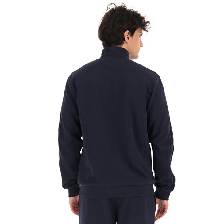 Sudadera Lotto Athletica Due IV Zip FZ PL Hombre Azul Marino Azules | IA405840F4