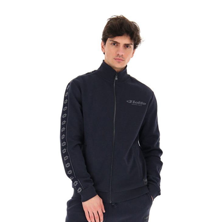 Sudadera Lotto Athletica Due IV Zip FZ PL Hombre Azul Marino Azules | IA405840F4