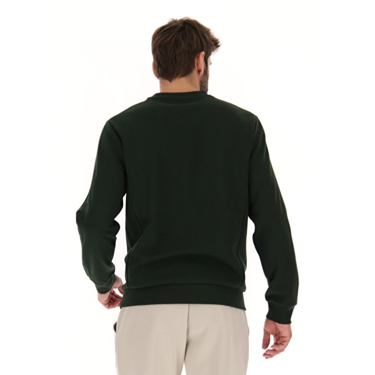 Sudadera Lotto Athletica Due V Crewneck RN Hombre Verde | KY169996Z3
