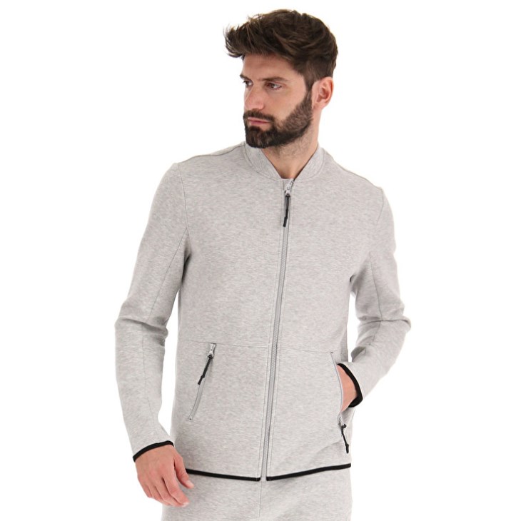 Sudadera Lotto Lab Sports Zip FZ MEL Hombre Gris | EU233913K9