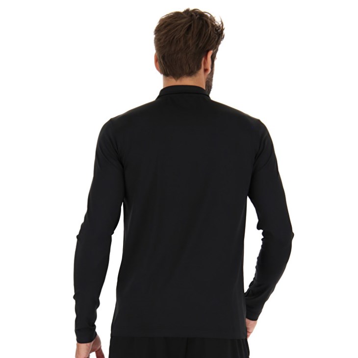 Sudadera Lotto MSP Sports Zip Hz Hombre Negras | ZE561516J9