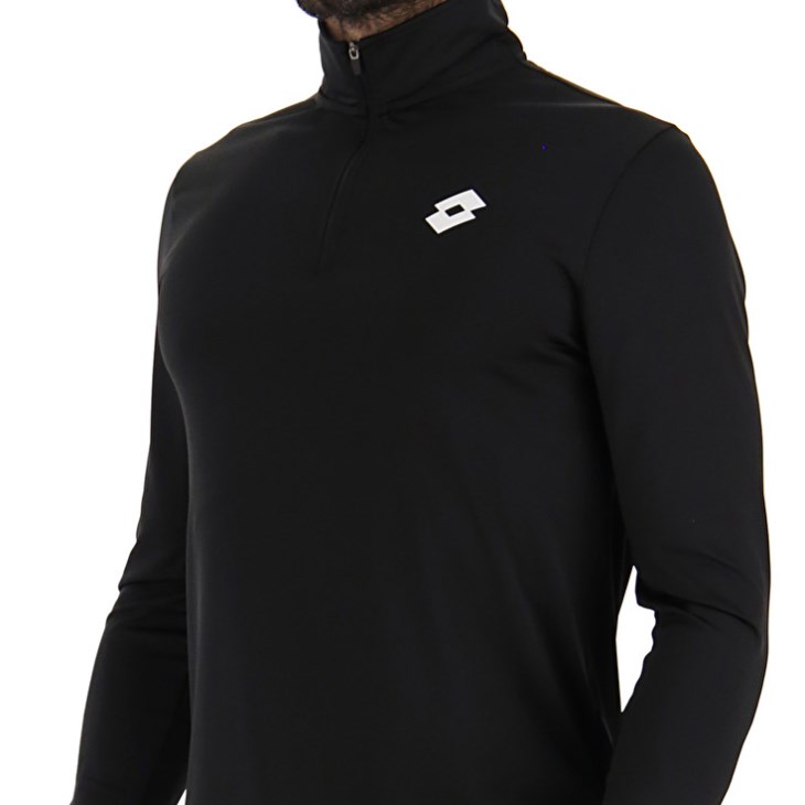 Sudadera Lotto MSP Sports Zip Hz Hombre Negras | ZE561516J9