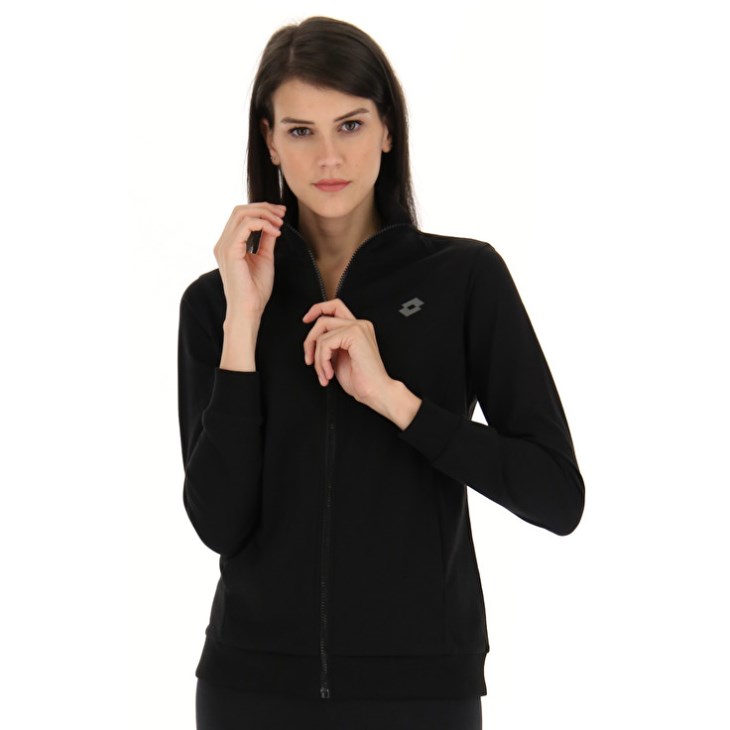 Sudadera Lotto Msc W Zip FZ Mujer Negras | PO062136I5