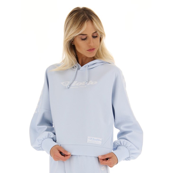 Sudadera con Capucha Lotto Athletica Due W V Sweat HD Mujer Azules Claro | KV782338V4