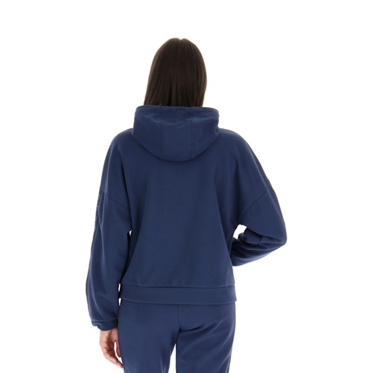 Sudadera con Capucha Lotto Athletica Due W VI Sweat HD Mujer Azul Marino Azules | BG231183N5