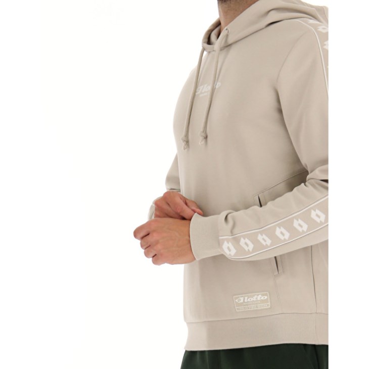 Sudadera con Capucha Lotto Athletica Due V Sweat HD Hombre Beige | EE367956N4