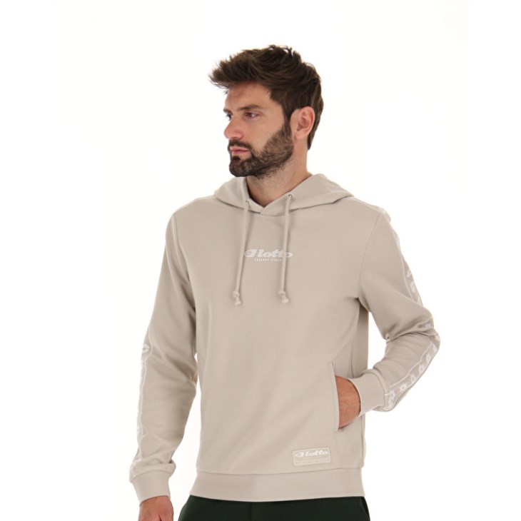 Sudadera con Capucha Lotto Athletica Due V Sweat HD Hombre Beige | EE367956N4