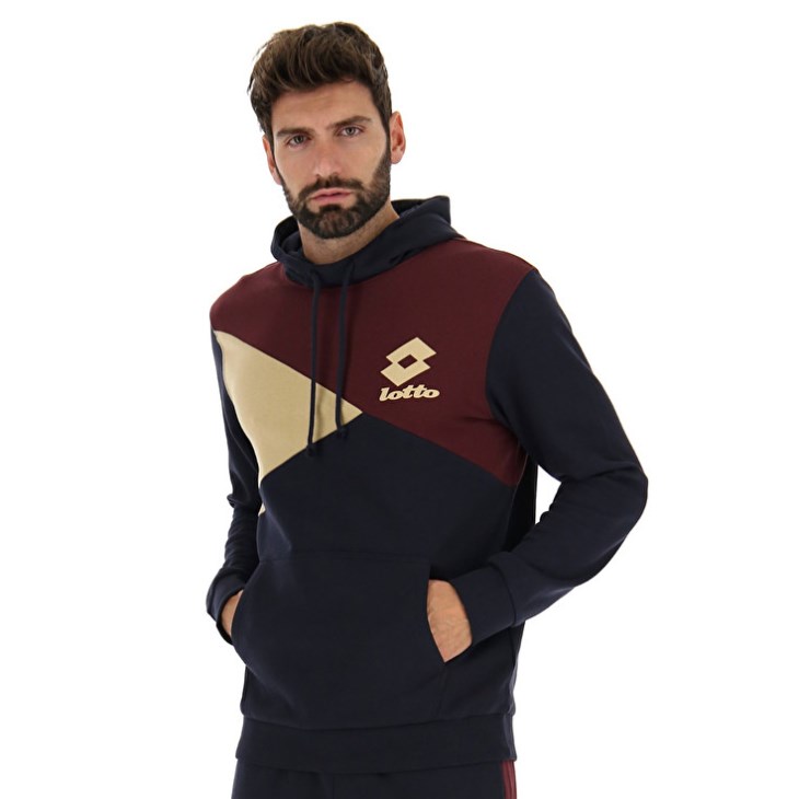 Sudadera con Capucha Lotto Athletica LG III Sweat HD FL Hombre Azul Marino Azules | UA721152C7