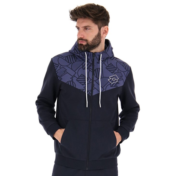 Sudadera con Capucha Lotto Athletica Prime Zip Sweat FZ Hombre Azul Marino Azules Moradas | IM447364G1