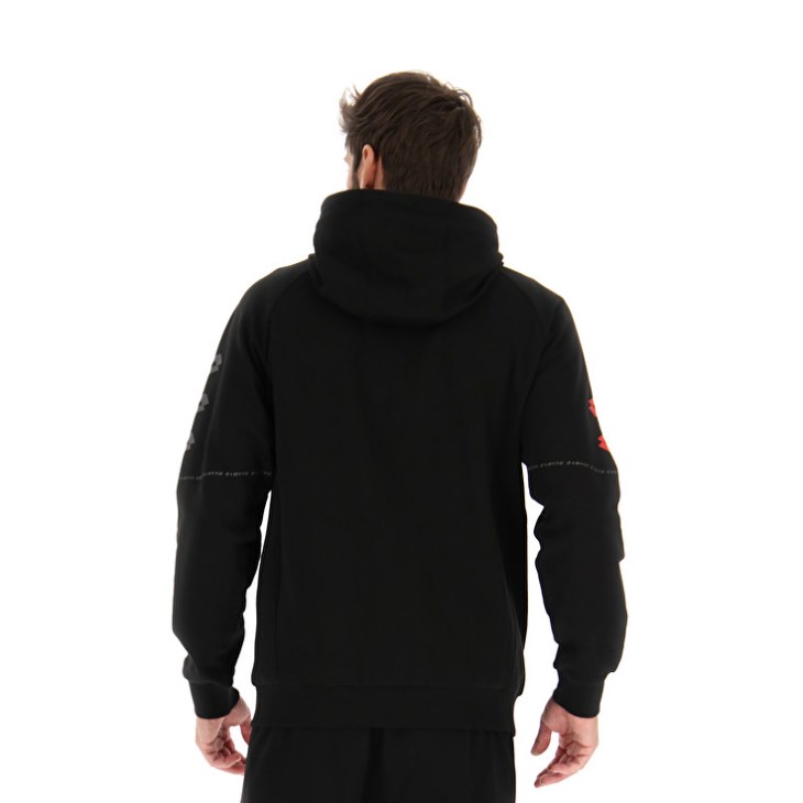 Sudadera con Capucha Lotto Logo VIII Sweat FZ HD Hombre Negras | AG941674O8