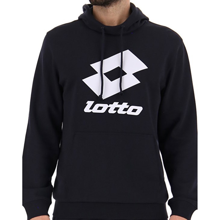 Sudadera con Capucha Lotto Smart II Sweat HD FT Hombre Negras | NF914551X3