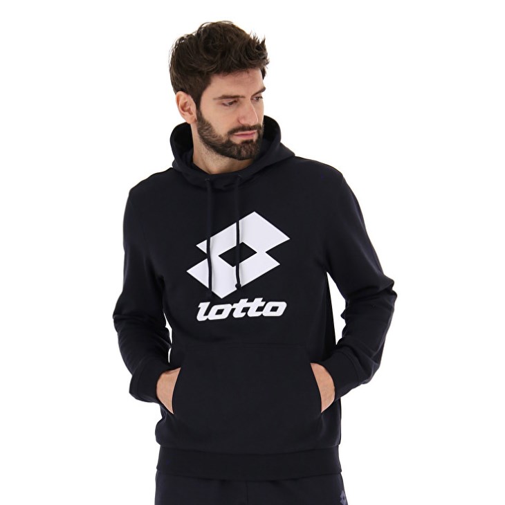 Sudadera con Capucha Lotto Smart II Sweat HD FT Hombre Negras | NF914551X3