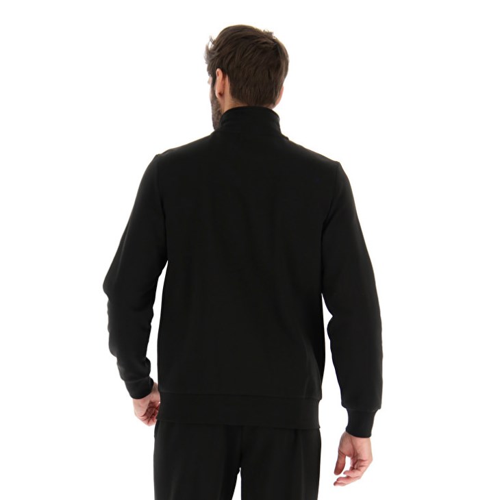 Tops Lotto Msc Sweat FZ Hombre Negras | TR525062Y0