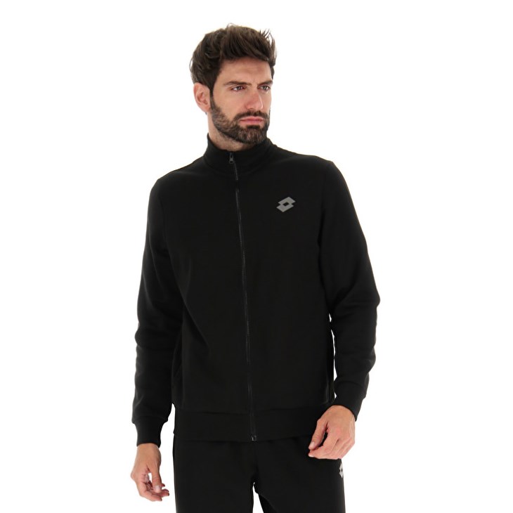Tops Lotto Msc Sweat FZ Hombre Negras | TR525062Y0