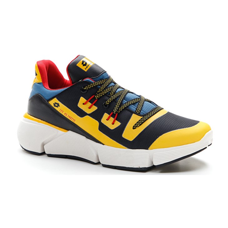 Zapatillas Deportivas Lotto Libra AMF 1 Hombre Negras Doradas Azules | QV459495I9