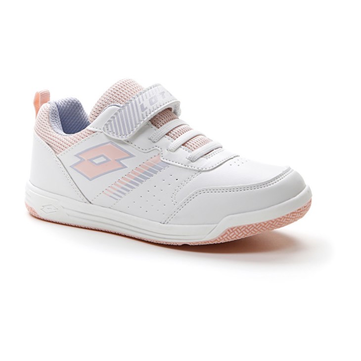 Zapatillas Deportivas Lotto Set Ace AMF XVIII CL S Niños Blancas Coral Claro | RV605310T7