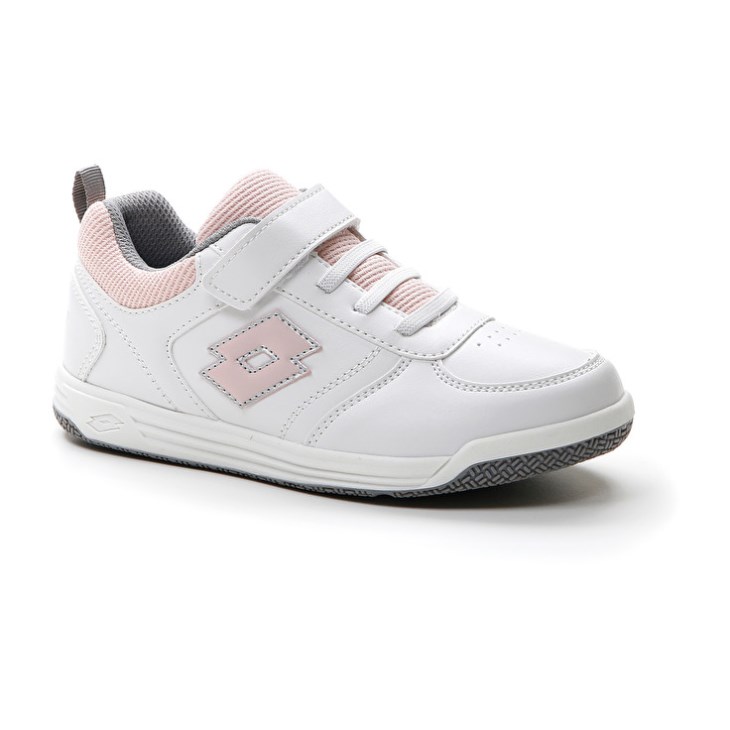 Zapatillas Deportivas Lotto Set Ace AMF XIX 1 CL S Niños Blancas Coral Claro Gris | AR921582M5