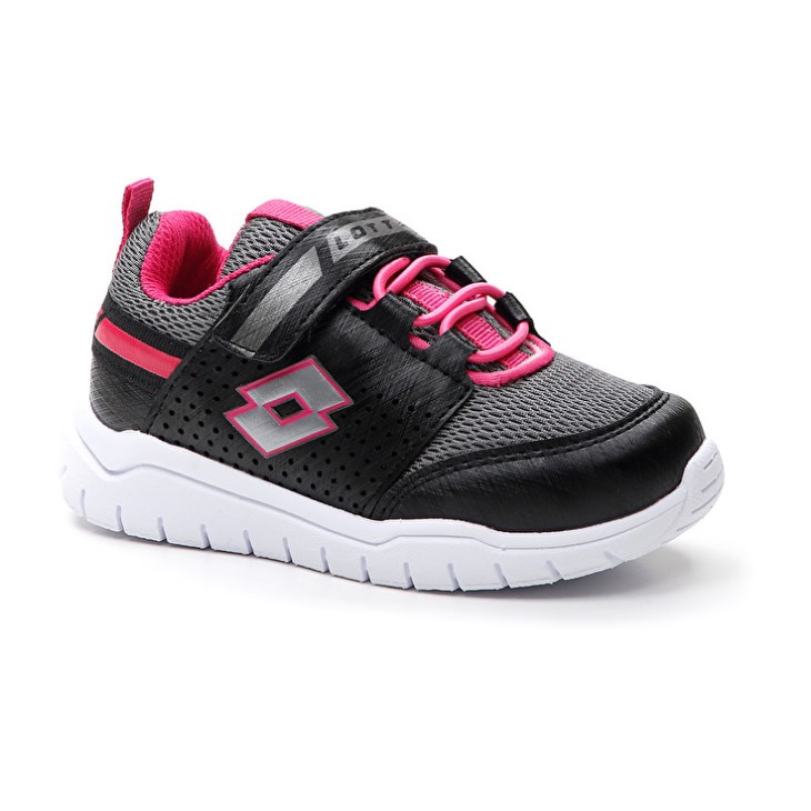 Zapatillas Deportivas Lotto Spacelite AMF INF S Niños Negras Gris Rosas | SY286858P1