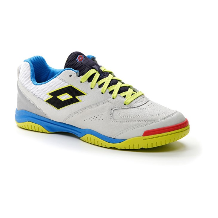 Zapatillas Fútbol Sala Lotto Tacto 200 VI ID Hombre Blancas Azules Amarillo | UP426902H8