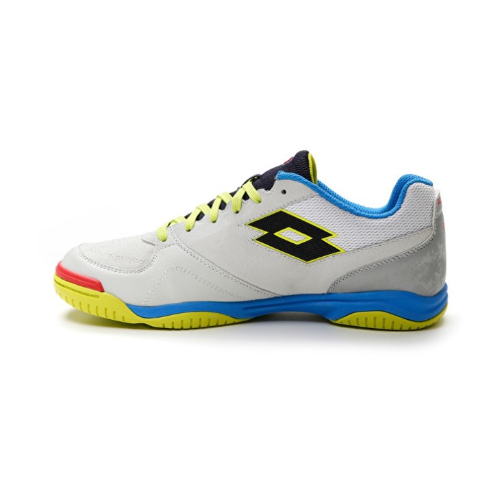 Zapatillas Fútbol Sala Lotto Tacto 200 VI ID Hombre Blancas Azules Amarillo | UP426902H8