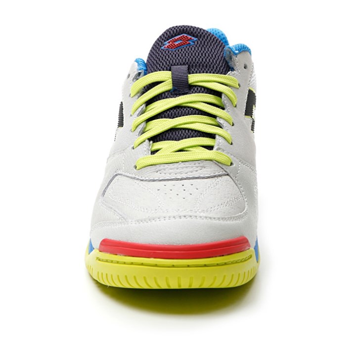 Zapatillas Fútbol Sala Lotto Tacto 200 VI ID Hombre Blancas Azules Amarillo | UP426902H8
