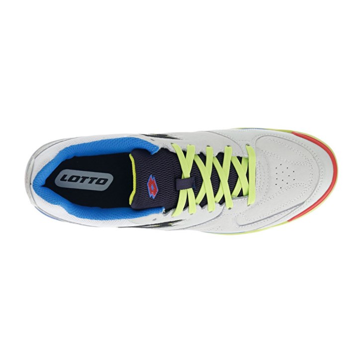 Zapatillas Fútbol Sala Lotto Tacto 200 VI ID Hombre Blancas Azules Amarillo | UP426902H8