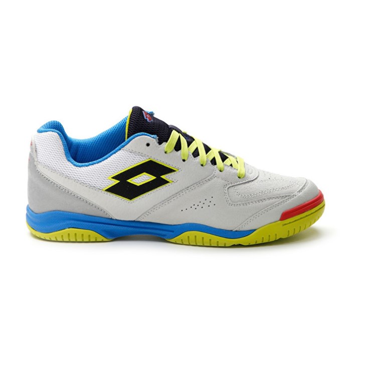 Zapatillas Fútbol Sala Lotto Tacto 200 VI ID Hombre Blancas Azules Amarillo | UP426902H8