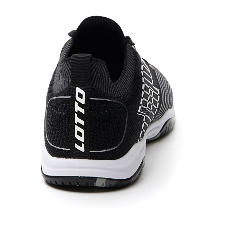 Zapatillas Fútbol Sala Lotto Tacto 250 ID Hombre Negras Blancas Gris | TM710581F3