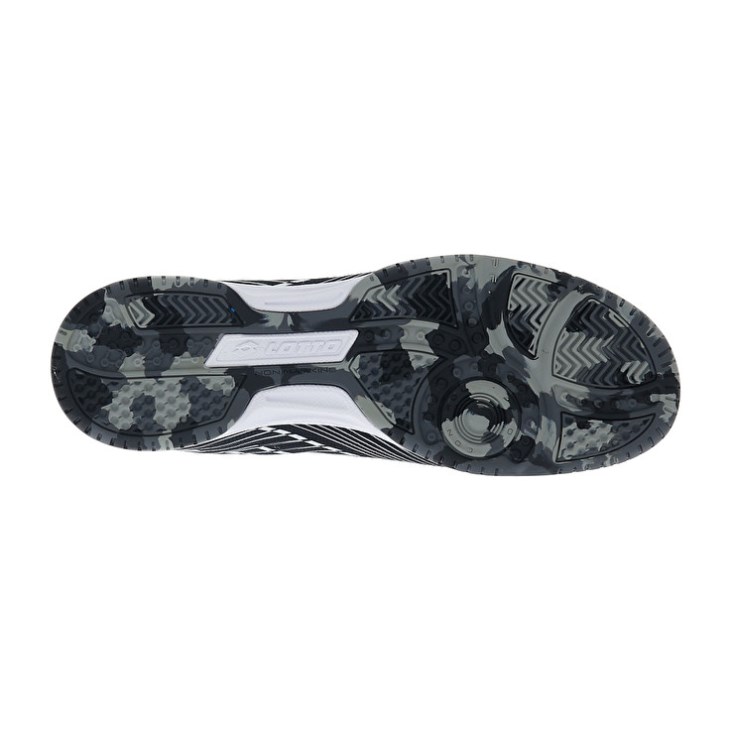 Zapatillas Fútbol Sala Lotto Tacto 250 ID Hombre Negras Blancas Gris | TM710581F3
