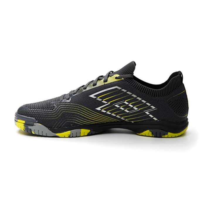 Zapatillas Fútbol Sala Lotto Tacto 250 ID Hombre Gris Oscuro Plateadas Verde | NP752055K3