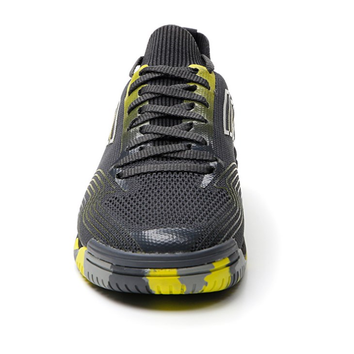 Zapatillas Fútbol Sala Lotto Tacto 250 ID Hombre Gris Oscuro Plateadas Verde | NP752055K3