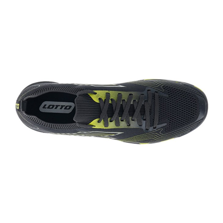 Zapatillas Fútbol Sala Lotto Tacto 250 ID Hombre Gris Oscuro Plateadas Verde | NP752055K3