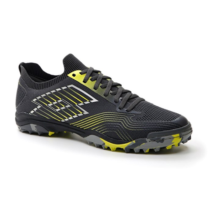 Zapatillas Fútbol Sala Lotto Tacto 250 TF Hombre Gris Oscuro Plateadas Verde | VG821852J7
