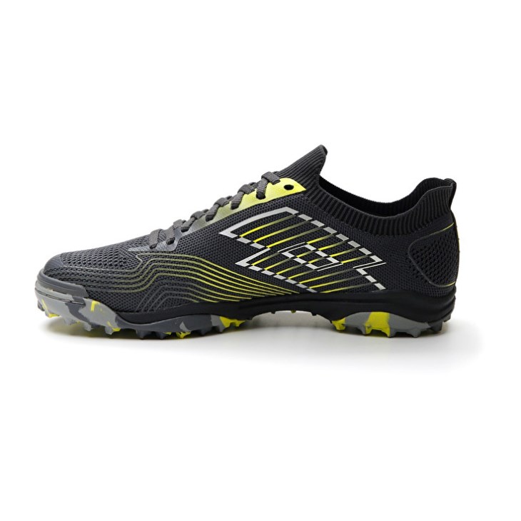 Zapatillas Fútbol Sala Lotto Tacto 250 TF Hombre Gris Oscuro Plateadas Verde | VG821852J7