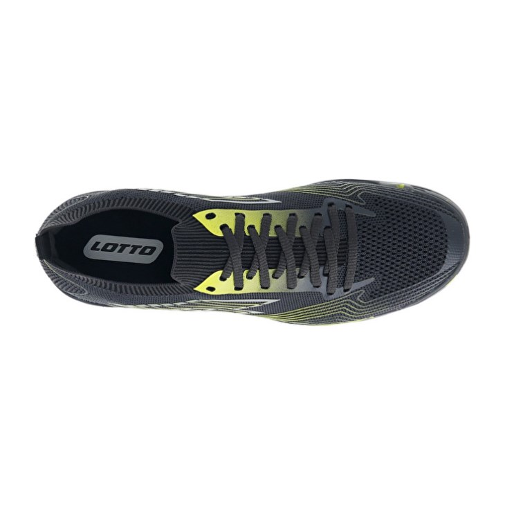 Zapatillas Fútbol Sala Lotto Tacto 250 TF Hombre Gris Oscuro Plateadas Verde | VG821852J7