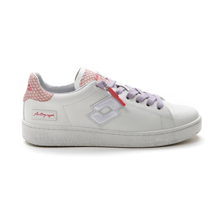 Zapatillas Lotto Autograph Crack W Mujer Blancas Moradas Coral Claro | SY512741G6