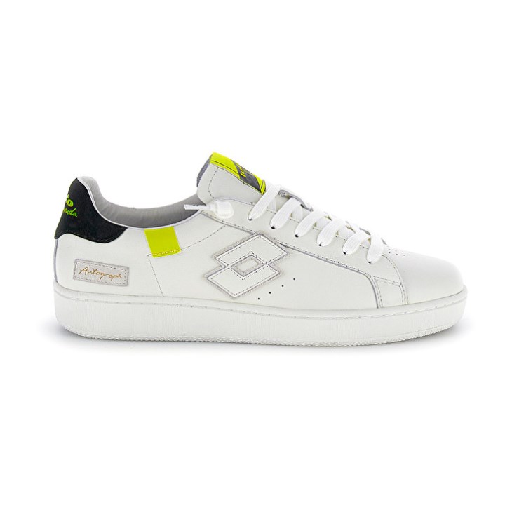 Zapatillas Lotto Autograph Fluo Hombre Blancas Amarillo Negras | VT060436N7